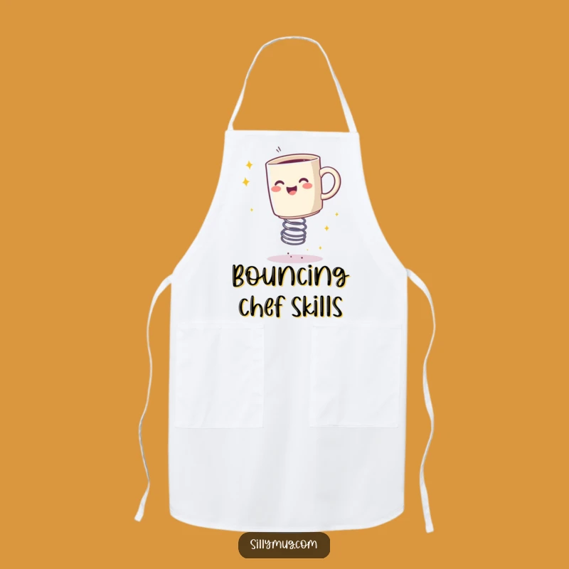 Funny Bouncing Mug Sparkle Apron - Cook with Bouncy Delight