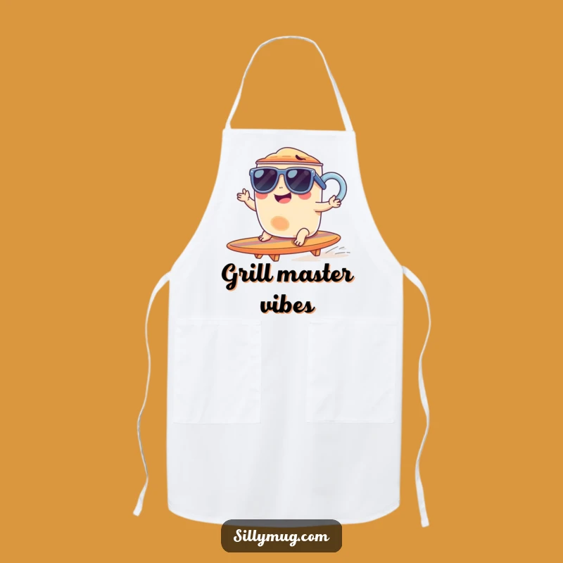 Funny Giggling Mug Surf Apron - Cook with Comical Beach Style