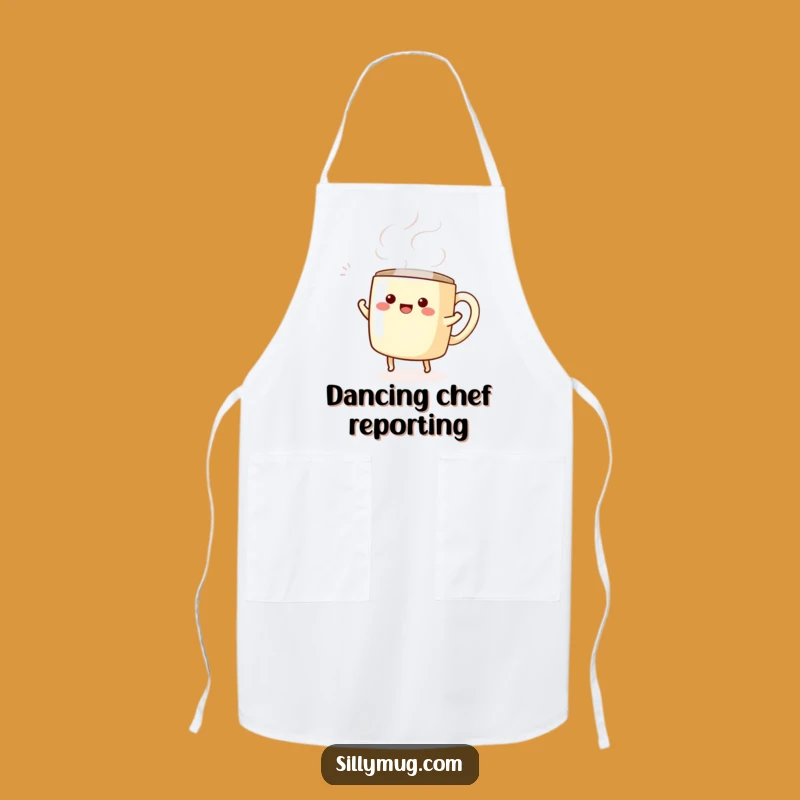 Funny Kawaii Mug Dance Apron: Cook with Joy and Laughter!