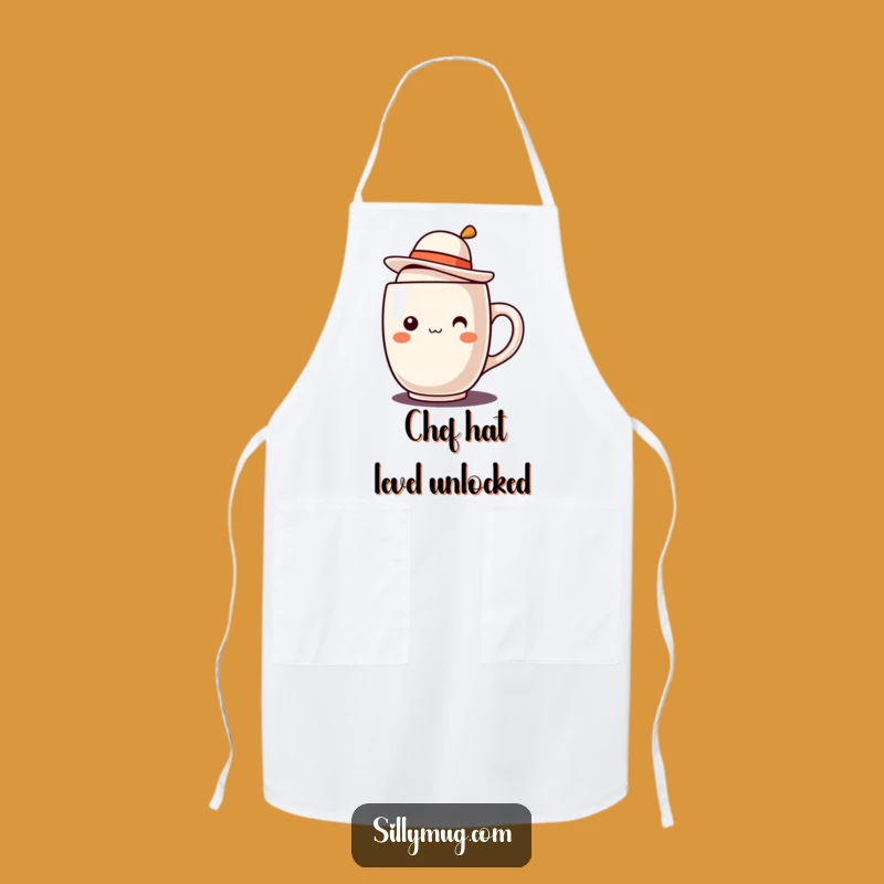 Funny Kawaii Mug Hat Apron: Cook with Cuteness in This Adorable Character Kitchen Accessory