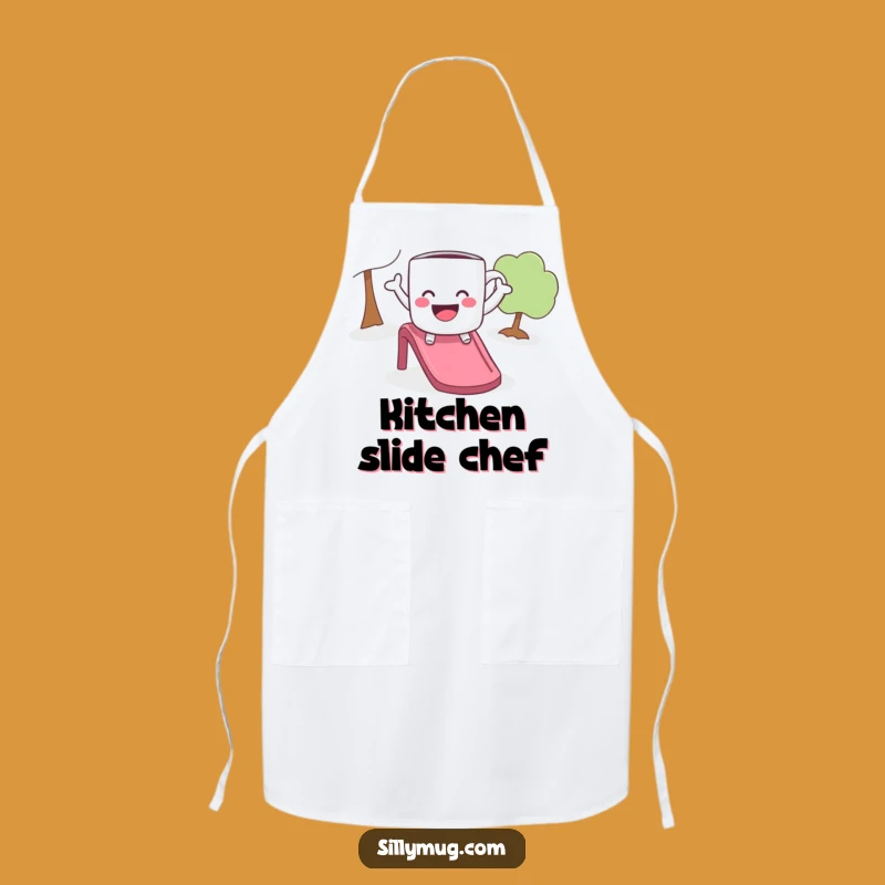 Funny Playful Mug Slide Apron - Cook with Comical Delight