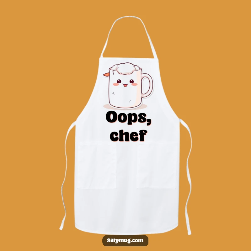 Funny Kawaii Cracked Apron: Cook with Sheepish Grins, A Humorous Kitchen Gift