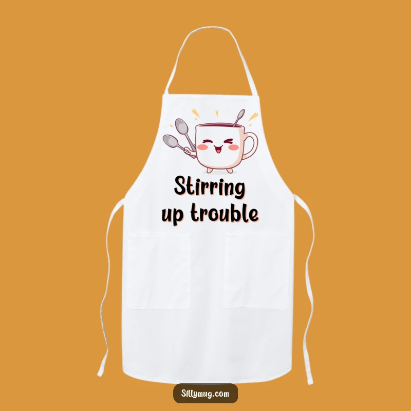 Funny Winking Mug Juggler Apron - Cook with Mischievous Style and Glee!