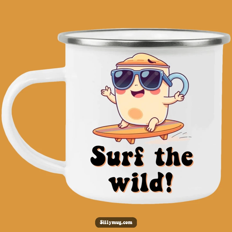 Funny Giggling Mug Surf Camping Mug - Adventure with Cool Beach Vibes