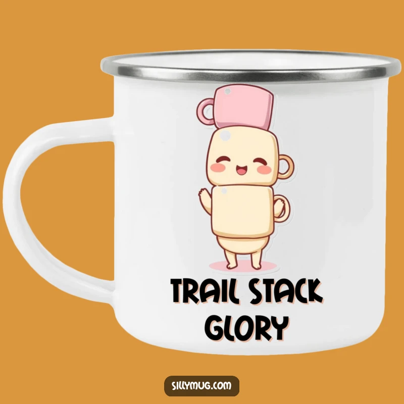Funny Kawaii Camper Mug: Giggles on the Go with Mug Stacking Art