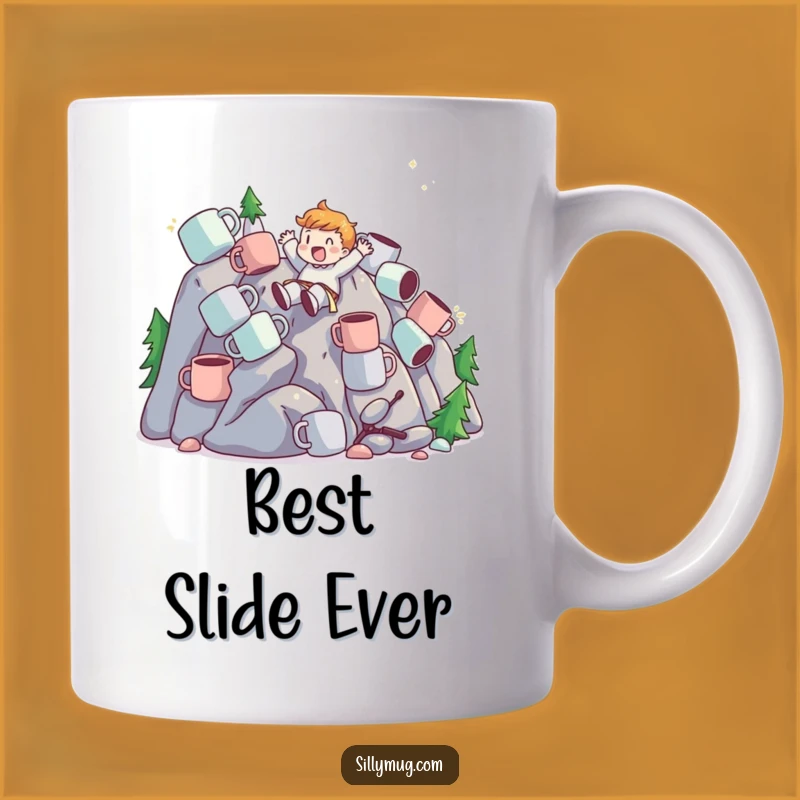 Funny Mug Mountain Slider Mug - Perfect Gift for Coffee Lovers & Thrill-Seekers!