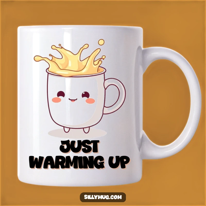 Funny Splashy Kawaii Mug: Playful Character, Hilarious Morning Brew Gift