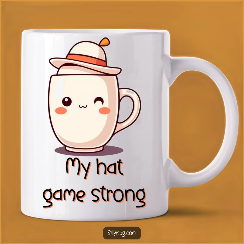 Funny Kawaii Mug Hat Character Mug: Cute and Comical Gift for Coffee and Tea Lovers