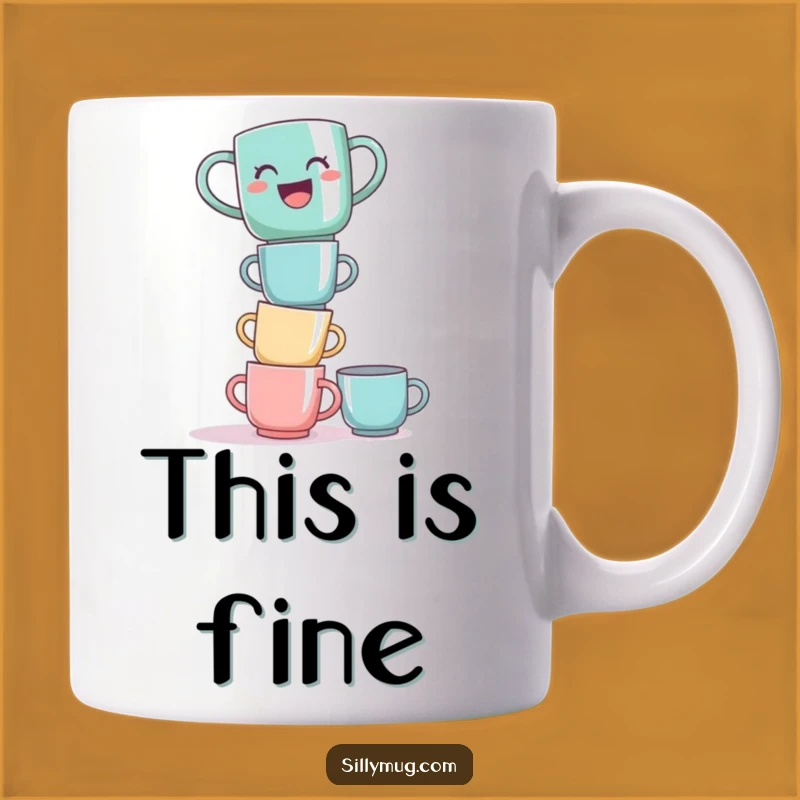 Funny Laughing Mug Tower Mug - Hilarious Balance Act for a Comedic Gift!