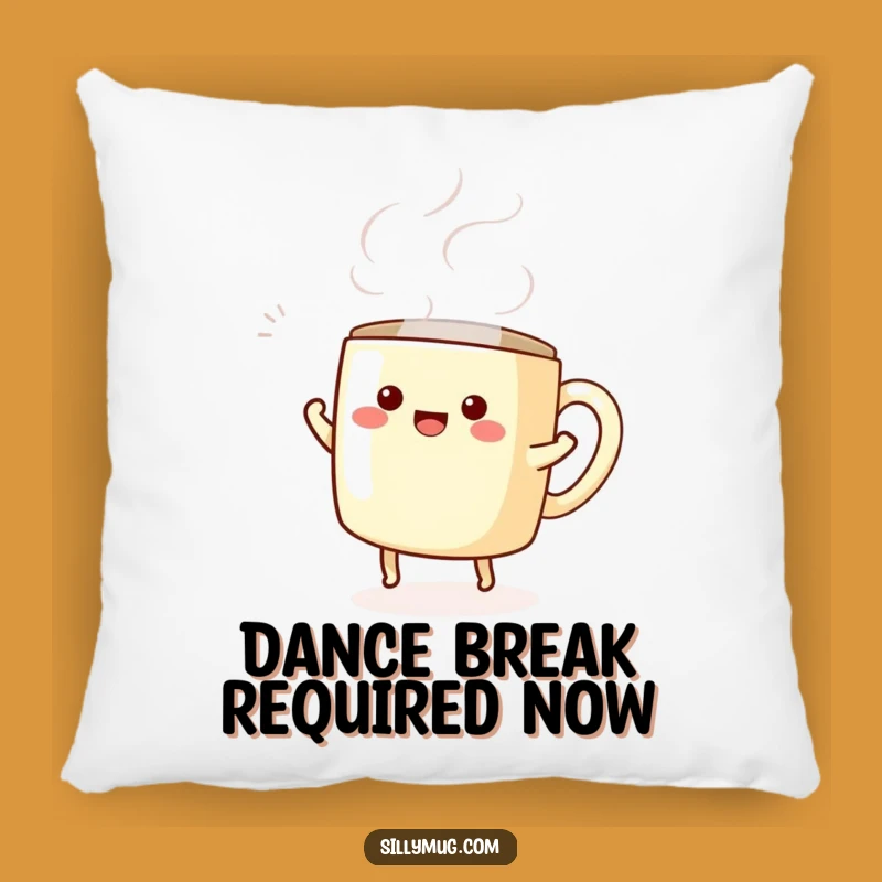 Cozy Funny Kawaii Mug Dance Pillow: Sweet Dreams and Happy Moves!