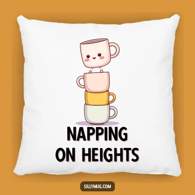 Cozy Funny Kawaii Mug Balance Pillow: Rest Your Head on Humor!