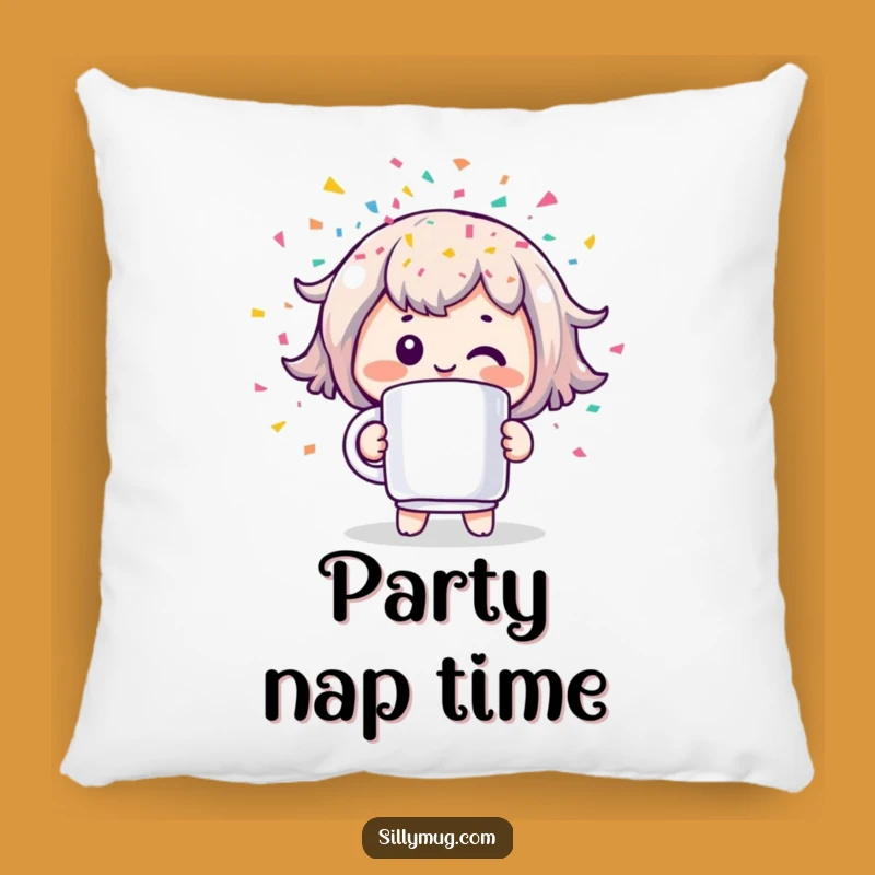 Cozy Confetti Kawaii Pillow: Funny Comfort & Celebration