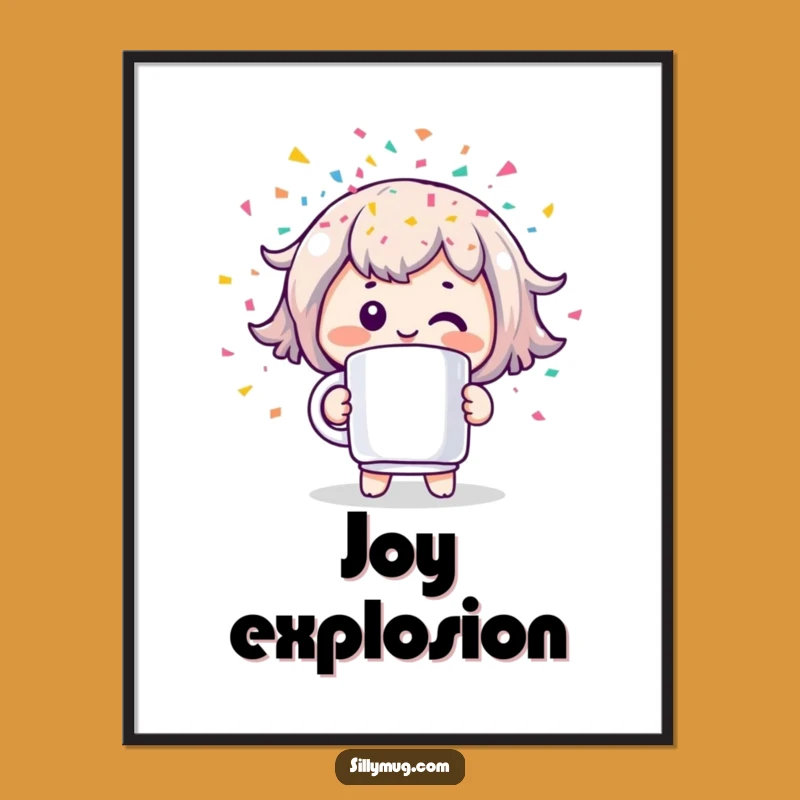 Funny Kawaii Confetti Celebration Art: Instant Party for Walls