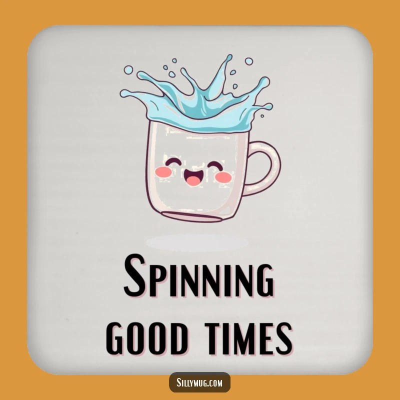 Funny Spinning Mug Coaster - Protect Surfaces with Hilarious Art