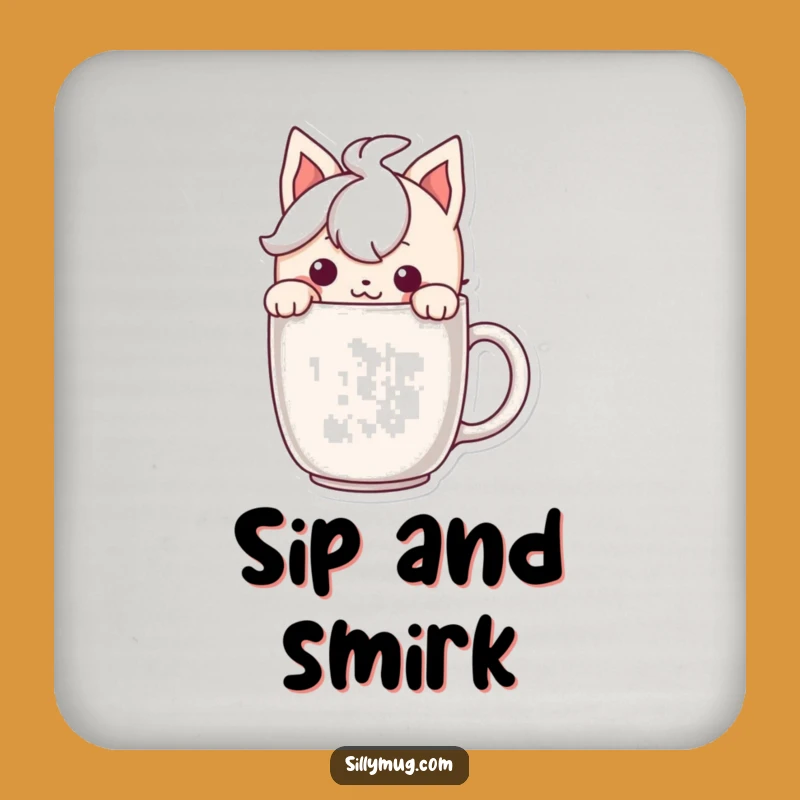 Funny Mischief Coaster: Protect Surfaces with a Playful Wink
