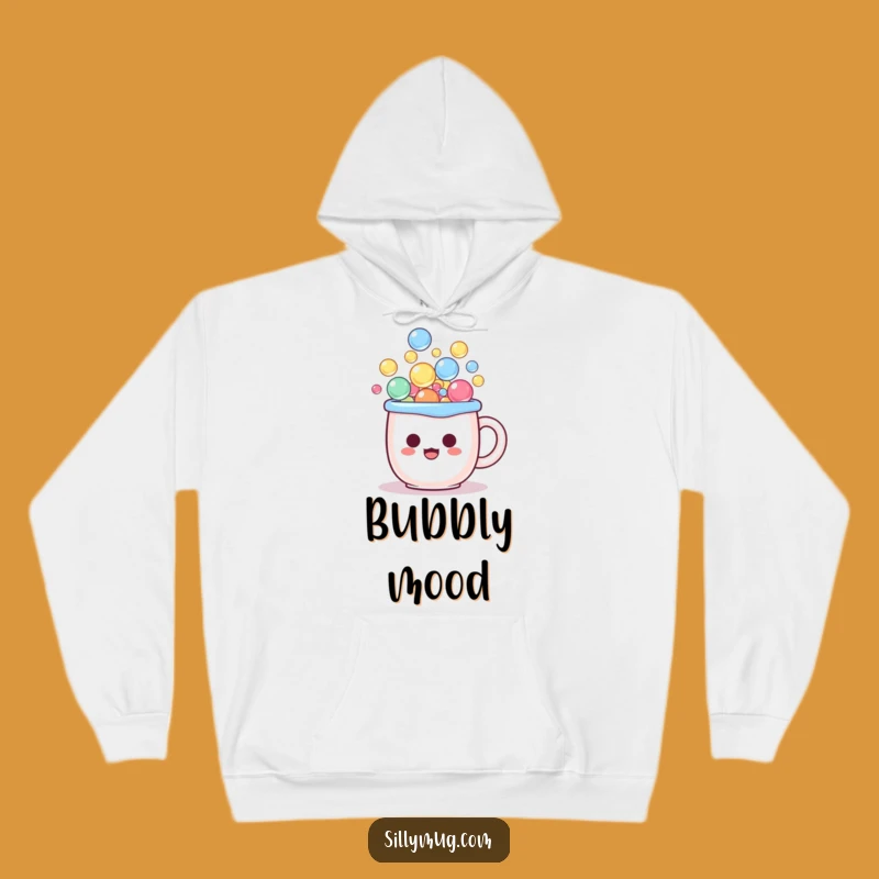 Cozy Funny Kawaii Bubble Hoodie: Surprised Character for Warm, Humorous Style