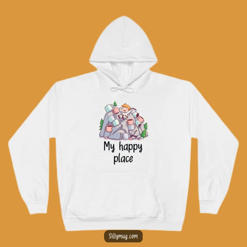 Funny Mug Mountain Slider Hoodie - Cozy Thrills for Coffee Fanatics