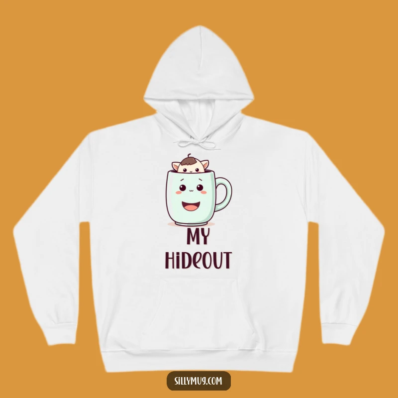 Cozy Kawaii Mug Hug Hoodie: Funny & Playful Comfort