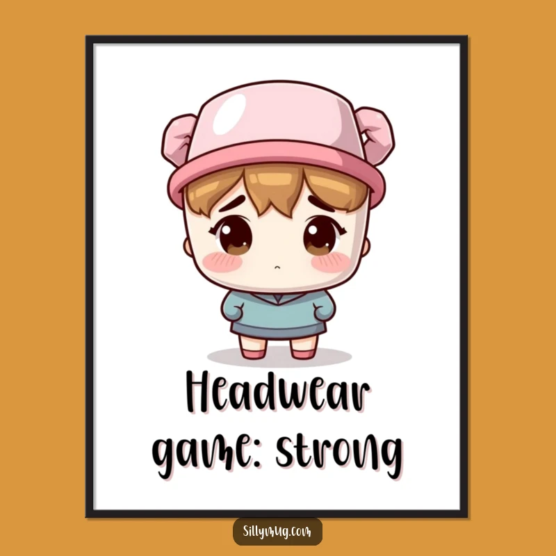 Free Printable Wall Art: Mug Hat Bewildered Funny Downloadable Decor for Whimsy