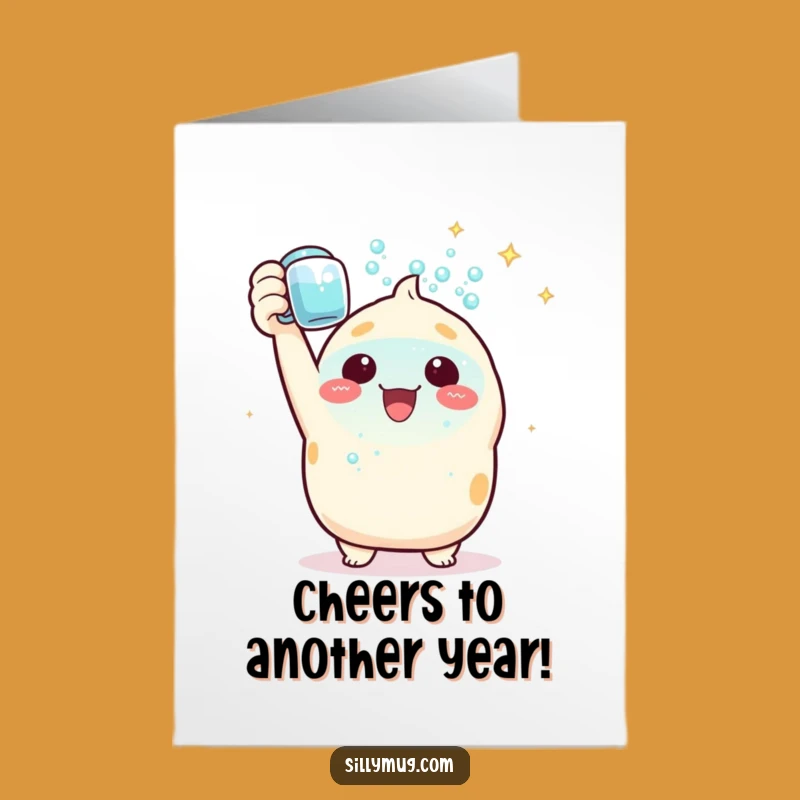 Celebratory Free Printable Birthday Card: Triumphant Kawaii Bubble Mug DIY Gift