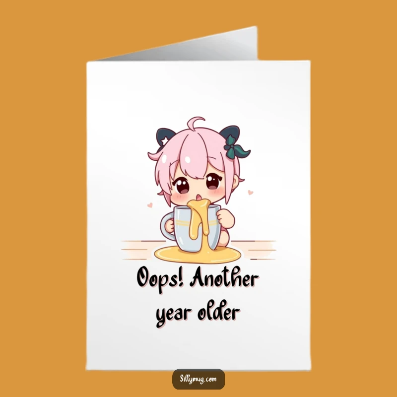 Free Printable Oops Birthday Card: Funny Spilled Surprise Downloadable Gift