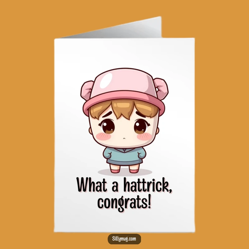 Free Printable Congrats Card: Mug Hat Bewildered Funny Downloadable Gift for Surprises