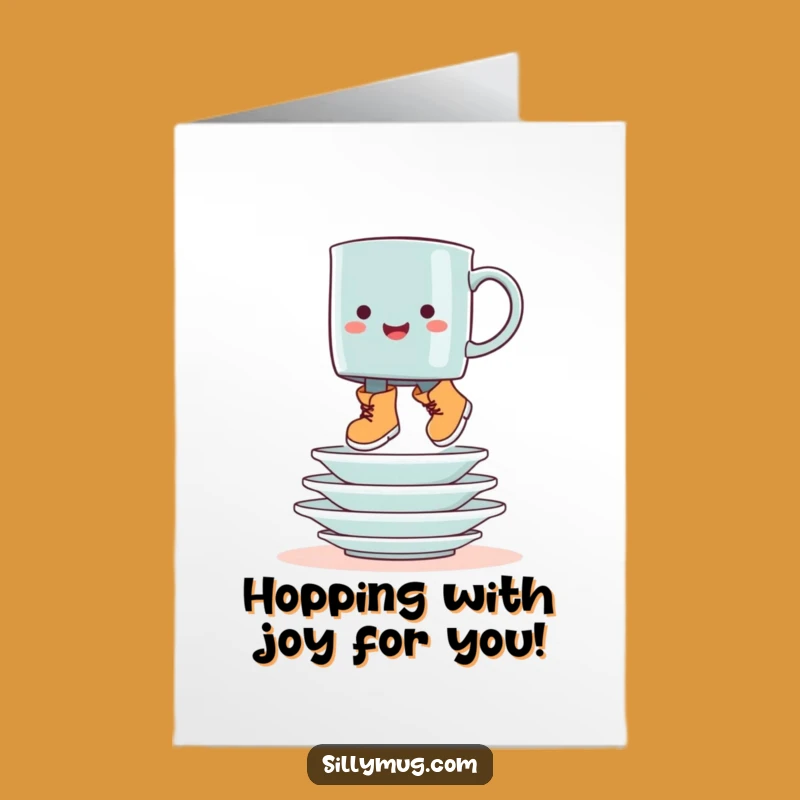 Free Printable Congrats Card: Booted Mug Leaps, Playful Downloadable Gift for Triumphant Moments