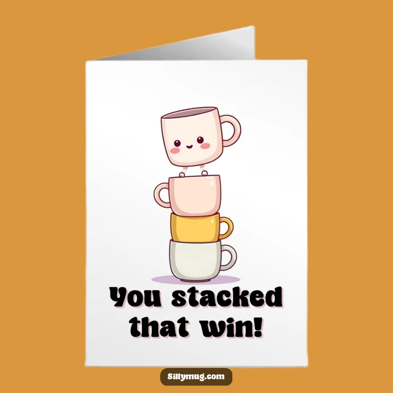 Free Printable Congrats Card: Hilarious Mug Balance for Your Success!