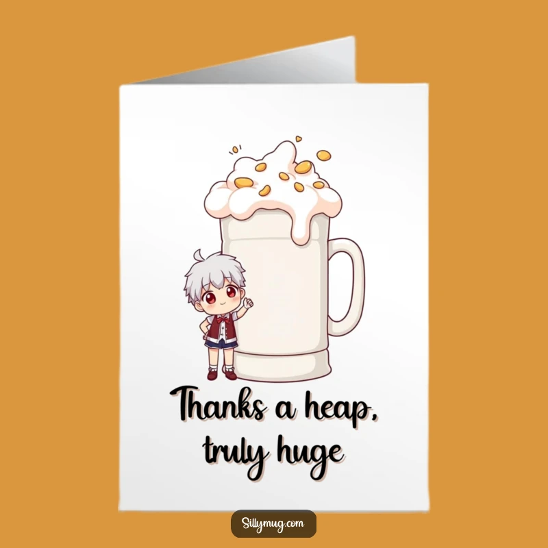 Free Printable Thank You Card: Huge Mug Appreciation, Generous Downloadable Greeting for Gratefulness
