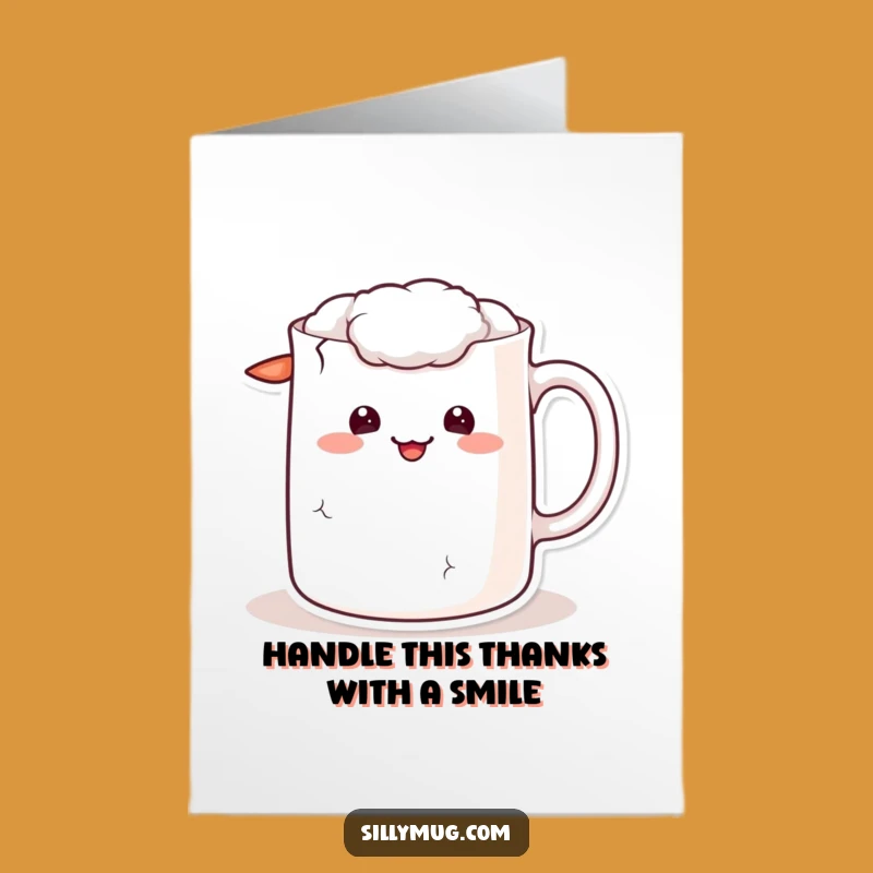 Free Printable Thank You Card: Sheepish Kawaii Mug Crack - Charming Downloadable Gratitude