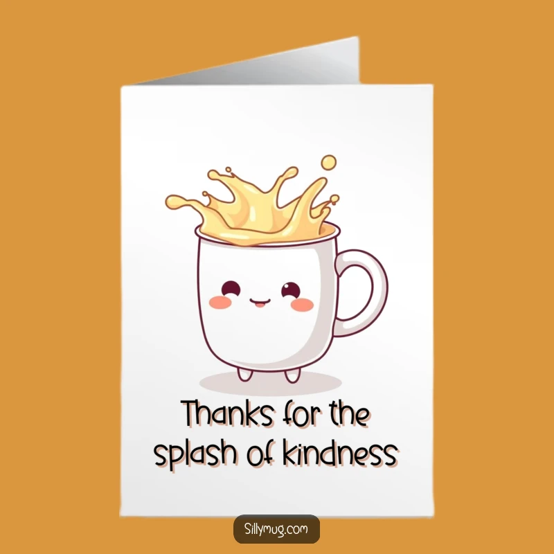 Free Printable Thank You Card: Splashy Mug Fun, Grateful Downloadable