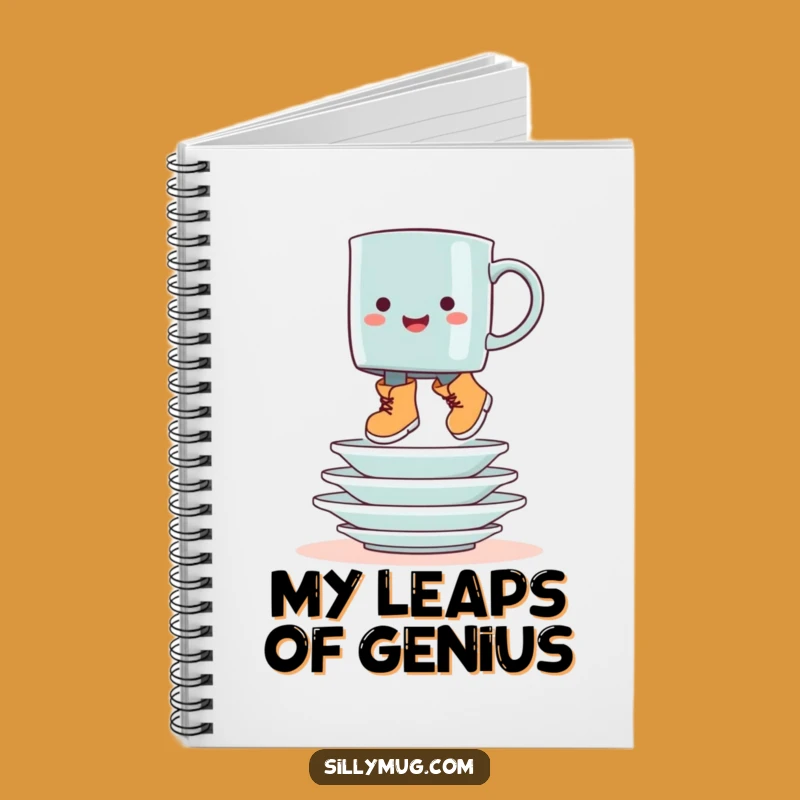 Funny Booted Mug Hop Notebook - Jot Down Ideas with Gleeful Humor!