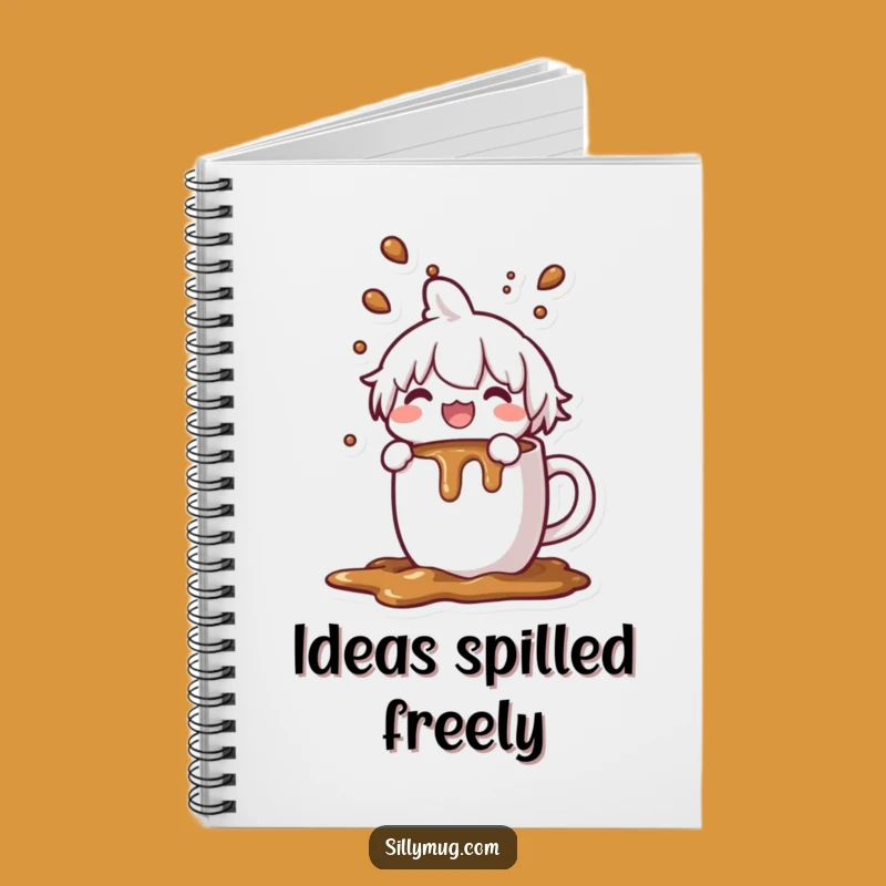 Funny Coffee Spill Notebook: Joyful Overflow, Journal Gift
