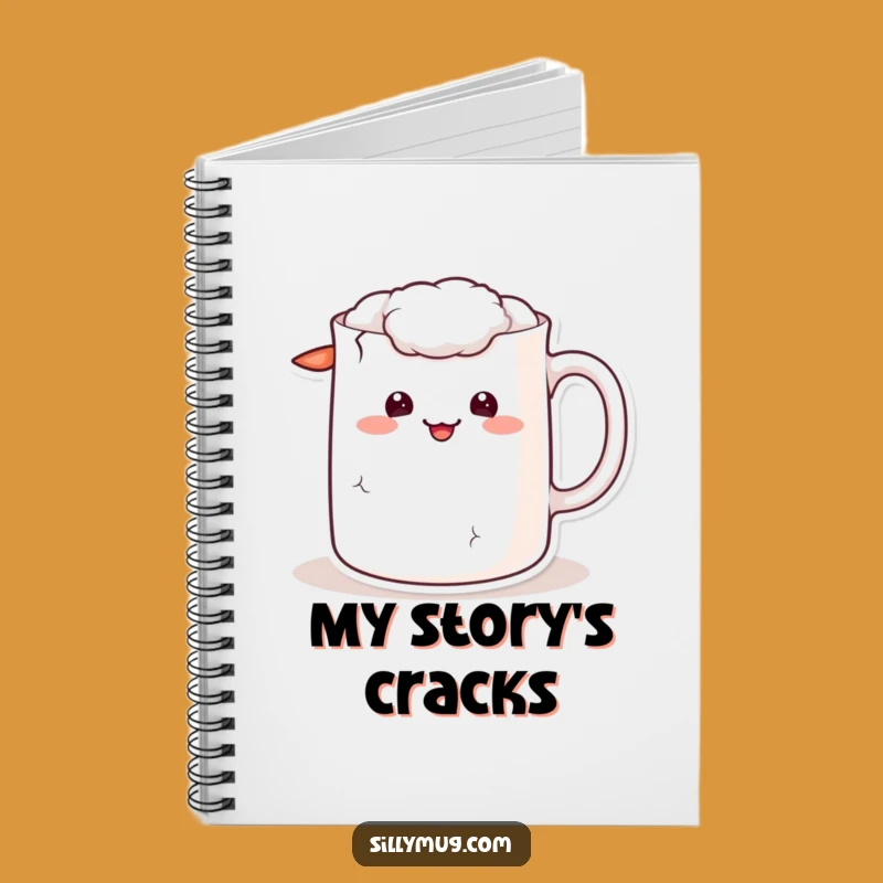 Funny Kawaii Cracked Notebook: Jot Down Ideas with Sheepish Grins