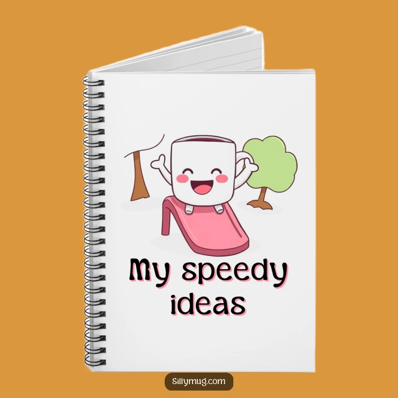 Funny Playful Mug Slide Notebook - Jot Down Your Joyful Ideas