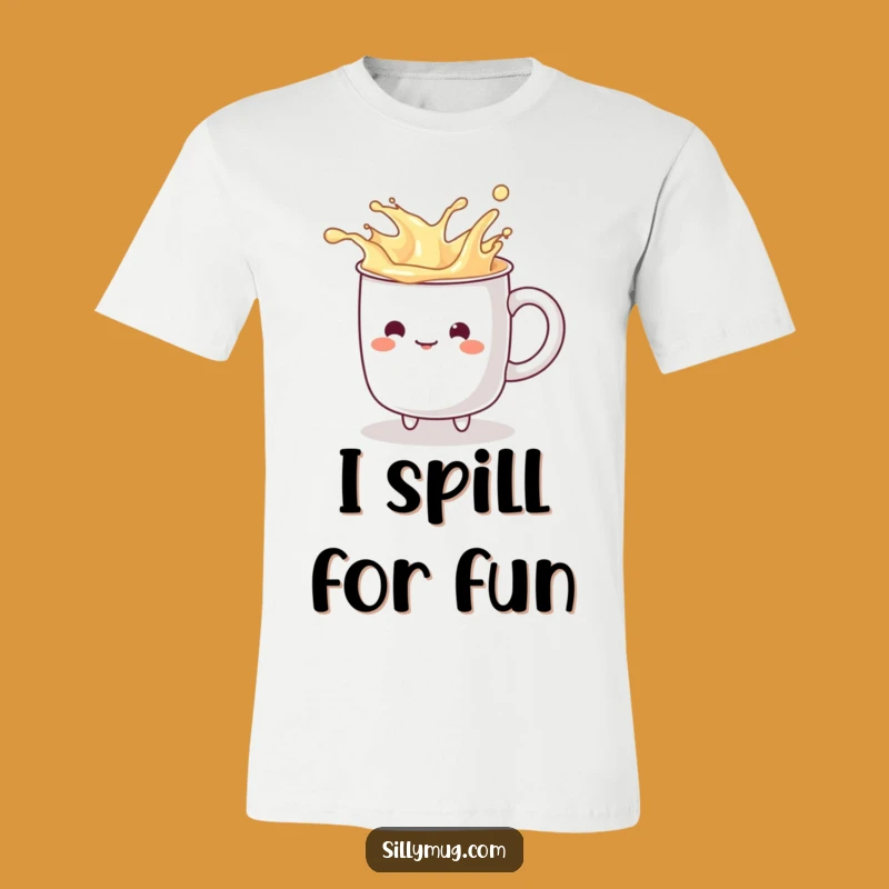 Funny Splashy Kawaii Shirt: Comical Mug Character Tee, Hilarious Fun Gift