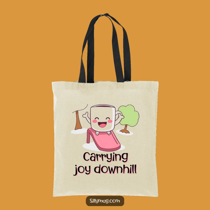Funny Playful Mug Slide Tote Bag - Carry Your Joyful Adventures