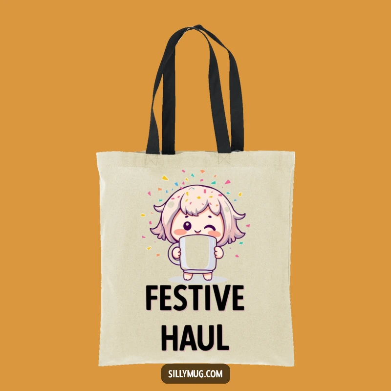Confetti Blast Kawaii Tote: Your Funny Celebration Bag