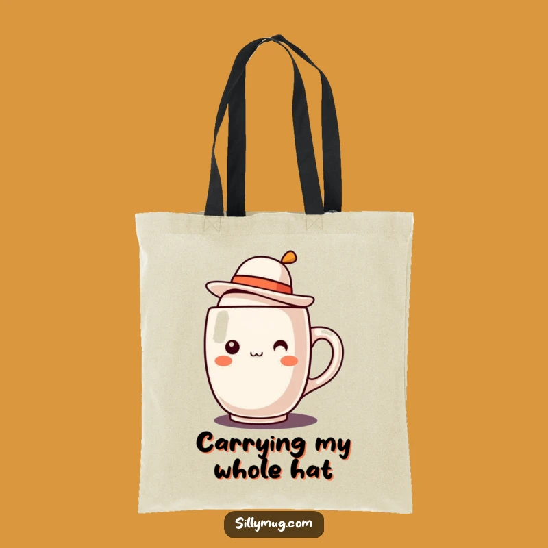 Funny Kawaii Mug Hat Tote Bag: Carry Your Essentials with This Cute Character Accessory